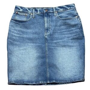 J.Crew Denim Skirt Women's 31T Blue Wash Reimagined Cotton Blend Casual‎